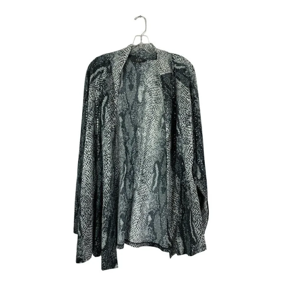 Toni Morgan Women's Snake Print Cardigan - Picture 1 of 6